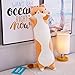 shangman Lovely Plush Cat Doll Cute Cartoon Soft Stuffed Kitten Pillow Long Throw Sleeping Pillow Doll Toy Gift for Kids Girlfriend Multiple Size Brown130cm511in - Image 3