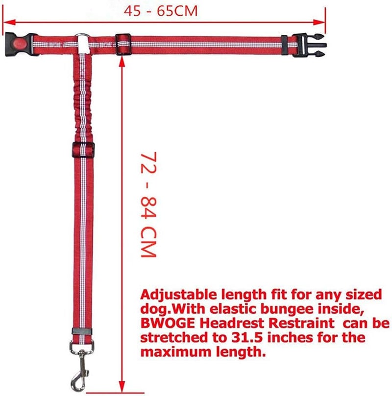 ويوبلز حزام أمان للسيارة للكلاب والقطط والحيوانات الأليفة، حزام أمان قابل للتعديل مع دعامة مطاطية، للسيارات المزودة بدعامة مطاطية من النايلون. - Image 4