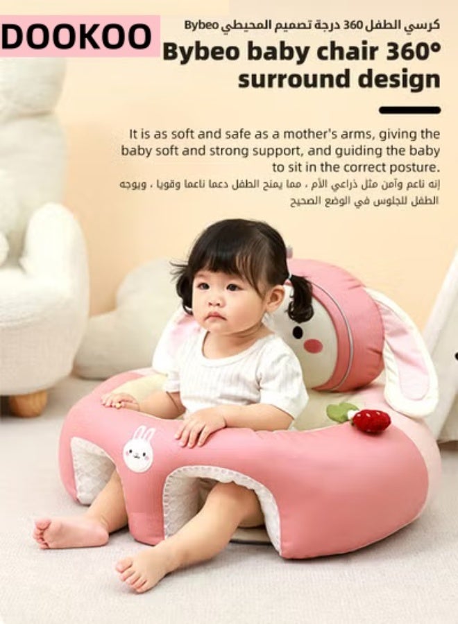 DOOKOO Baby Sitting Support Seat Sofa, Baby Sofa Learn Sitting Chair, Baby Sitting Chair, Infant Sit-up Sofa, Infant Floor Seat With Back Support, Toddler Activity and Feeding Seat, Gift for Kids Boy Girl - Image 4