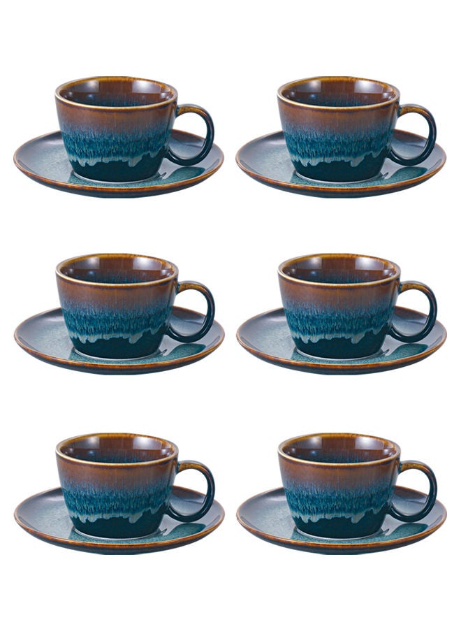 Trust 12-piece porcelain cup with saucer set 125ML - Image 1