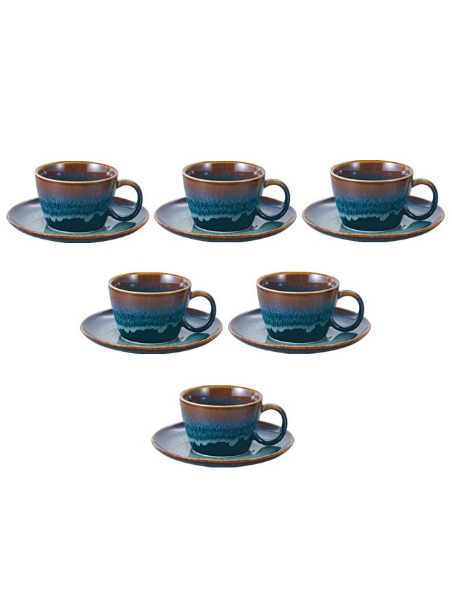 Trust 12-piece porcelain cup with saucer set 125ML - Image 2