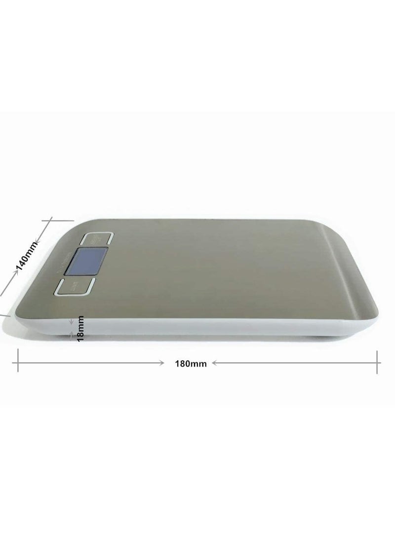 Digital kitchen scale, 10 kg capacity, 10 gram accuracy, LCD screen, and liquid measurement capability. - Image 4