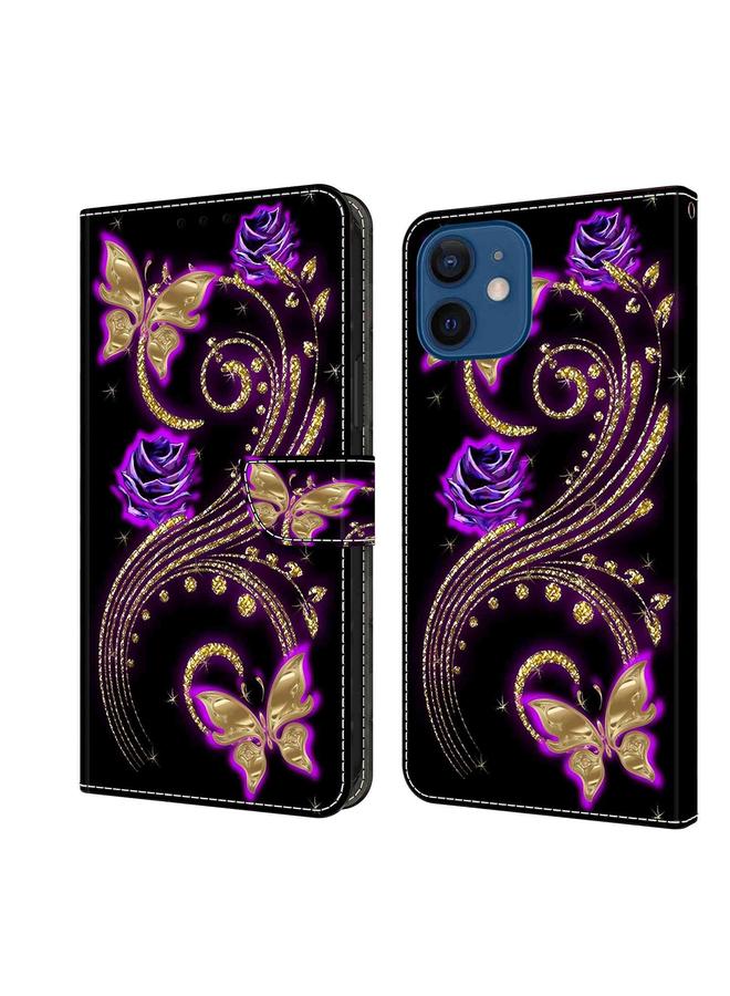 Zaboon Case For iPhone 12 mini / 13 mini Crystal 3D Shockproof Protective Leather Phone Case - Image 1