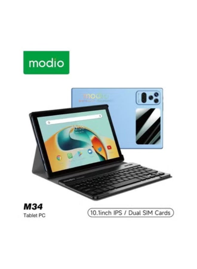 Modio M34 10.1-Inch Android Tablet with 8GB RAM, Massive 512GB ROM Storage, HD Display, Dual SIM 4G LTE Connectivity, 6000mAh Long-Lasting Battery, Wireless Keyboard Included, Portable Work & Study Companion, Smooth Performance, Black - Image 3