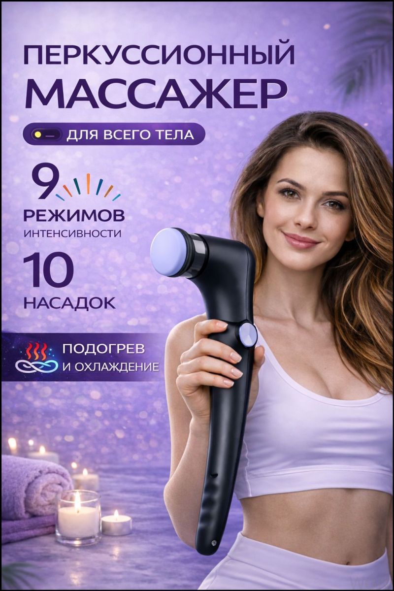Percussion Massage Gun Black Deep Tissue Massager With Heating And Cooling - Muscle Recovery Tool for Sports Therapy Physical Therapy Fitness Wellness Pain Relief - Image 2