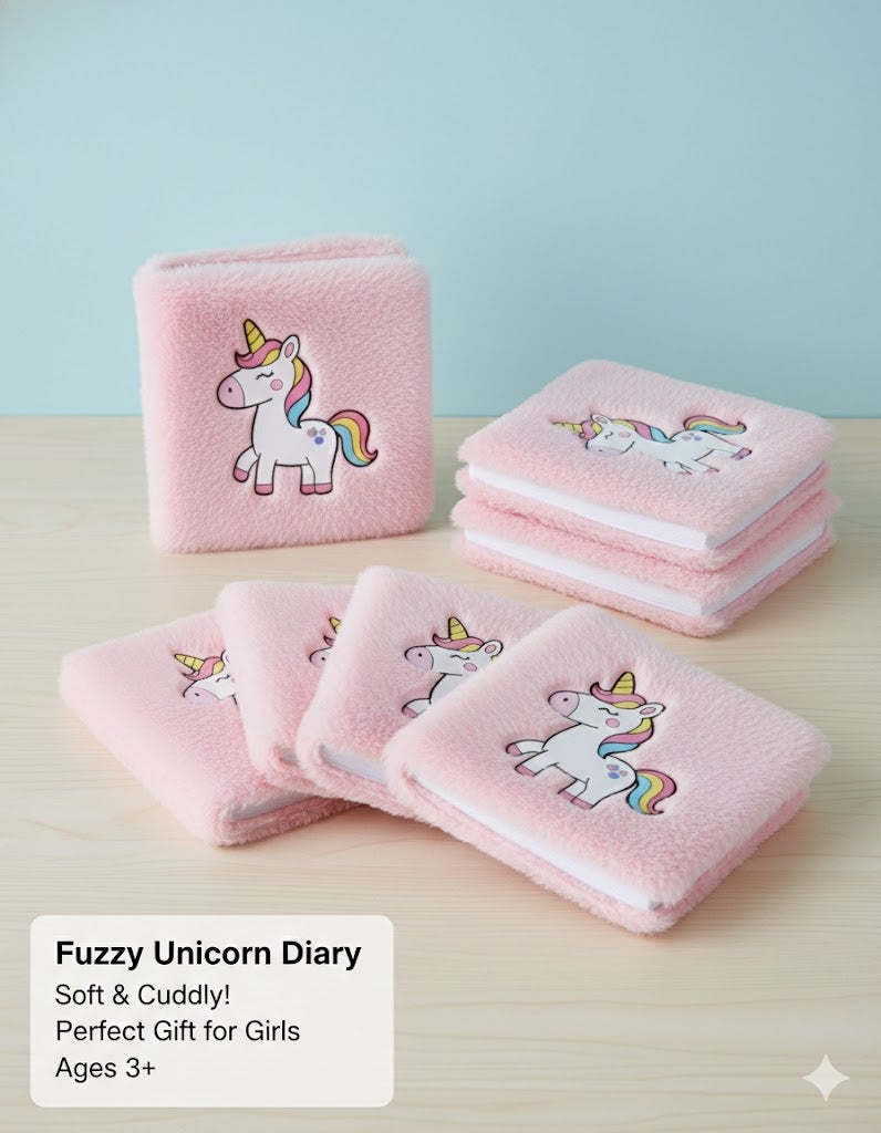 Mindfit Plush Unicorn Notebook Set for Kids - Image 3