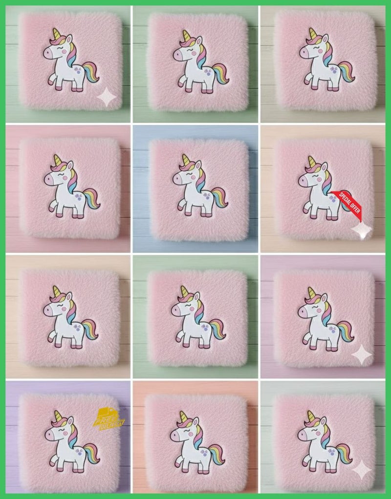 Mindfit Plush Unicorn Notebook Set for Kids - Image 1
