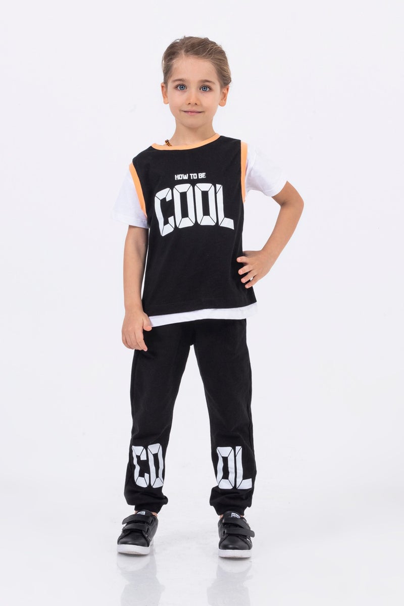 Harika Kids Boy Cool Printed Bottom Top Basic Set 2-5 Years Old - Image 1
