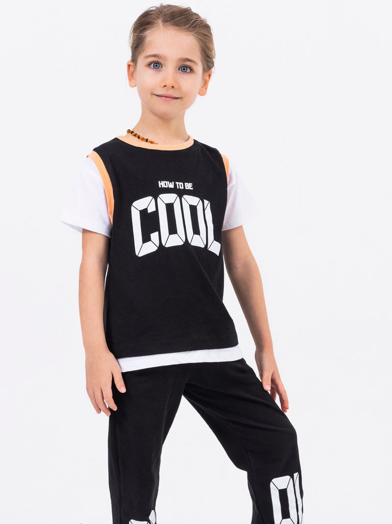 Harika Kids Boy Cool Printed Bottom Top Basic Set 2-5 Years Old - Image 5