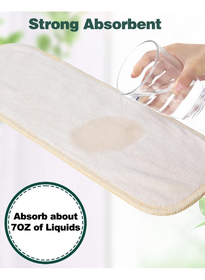 بيبي جول Babygoal Baby Cloth Diaper Inserts 12pcs, Reusable 3 Layer Rayon from Bamboo Inserts for Cloth Diapers and Diaper Covers - Image 5