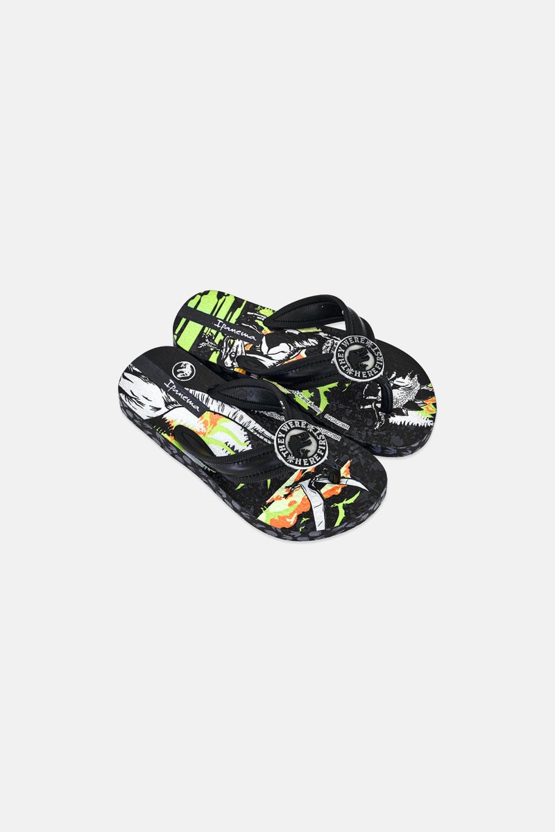 Ipanema Kids Boy Jurassic Slip On Slippers, Multicolor - Image 2