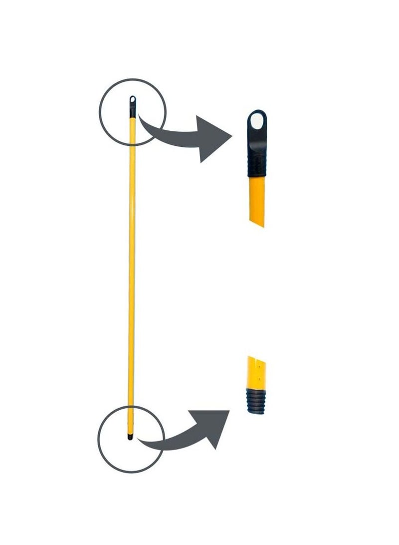 AKC Plastic  Floor Wiper 35 cm Yellow and Metallic Handle - Image 2