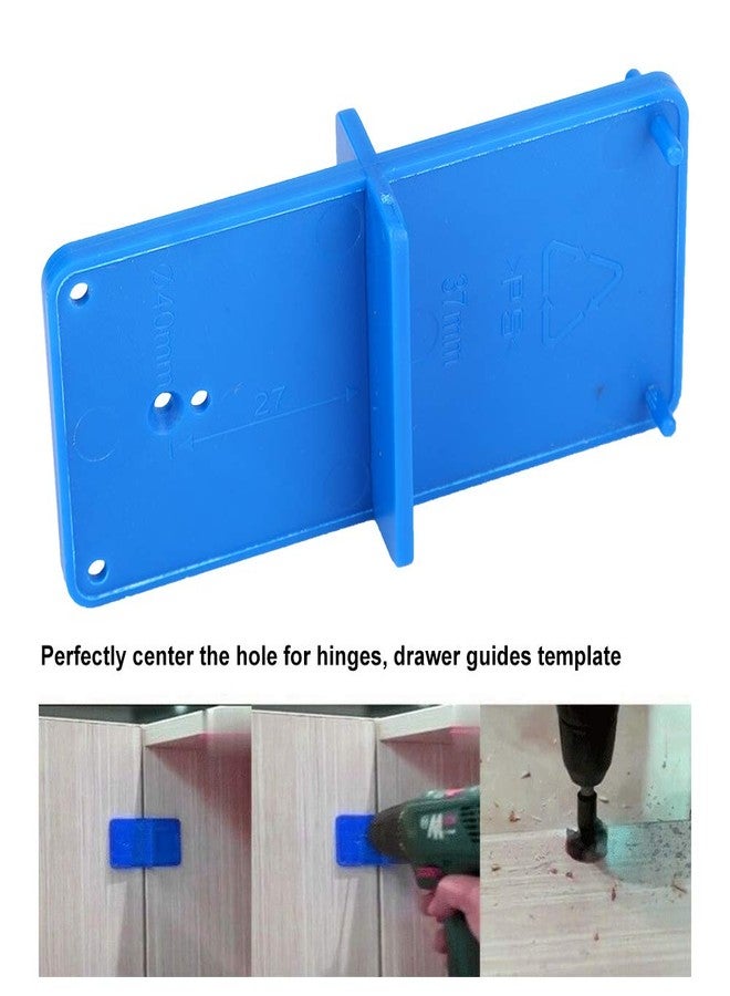 Akozon Hinge 2pcs Hinge Hole Opener Template Drilling Locator for Door Cabinet Assemble for concealed hinge jig cabinet hole jig hinge jig for cabinet jig hinge guia para poner bisagras - Image 3