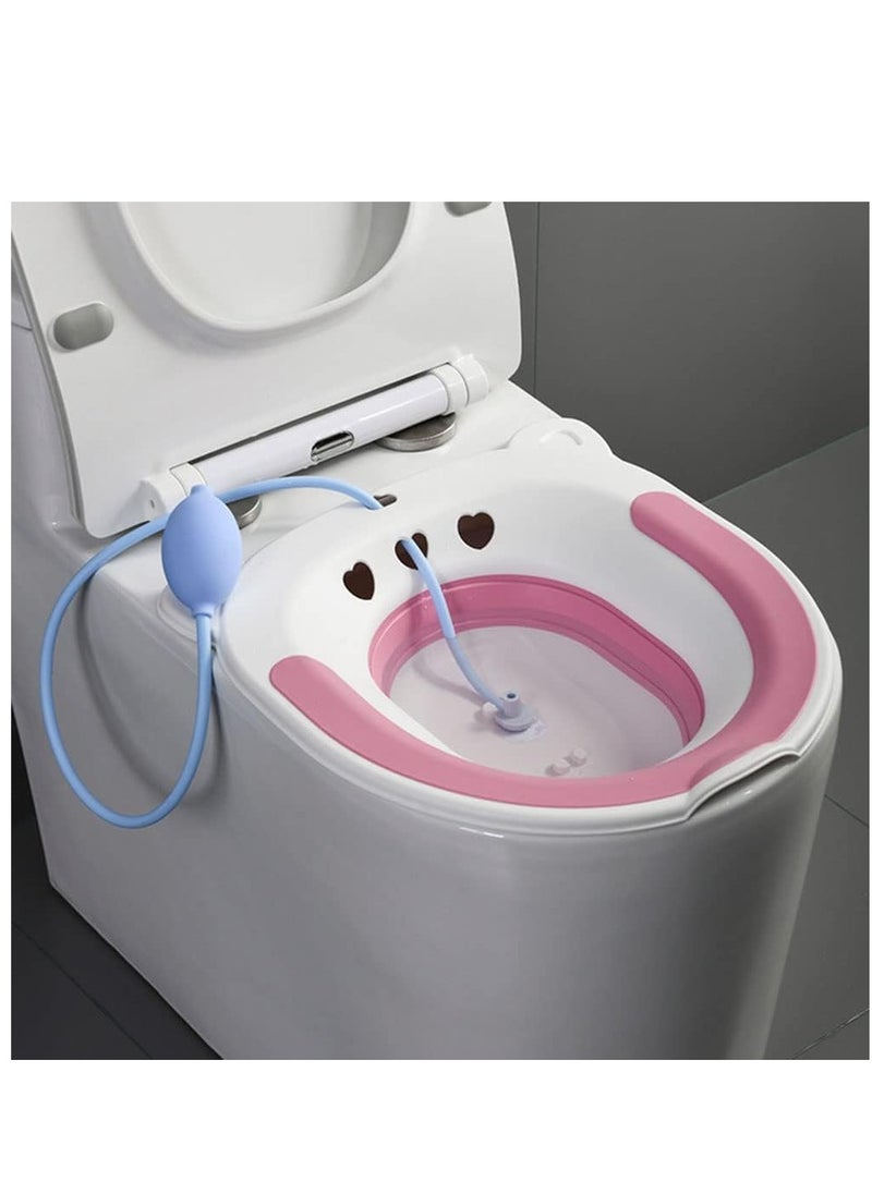 Arabest Sitz Baths for Toilet Seat, Sitz Bath for Postpartum Care, Sitz Bath for Hemorrhoids with Flusher Pregnant Women Yoni Steam Seat,Soaking Basin for Inflammation Treatment, Fits Universal Toilet  - Image 2