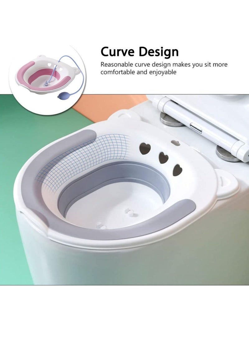 Arabest Sitz Baths for Toilet Seat, Sitz Bath for Postpartum Care, Sitz Bath for Hemorrhoids with Flusher Pregnant Women Yoni Steam Seat,Soaking Basin for Inflammation Treatment, Fits Universal Toilet  - Image 4
