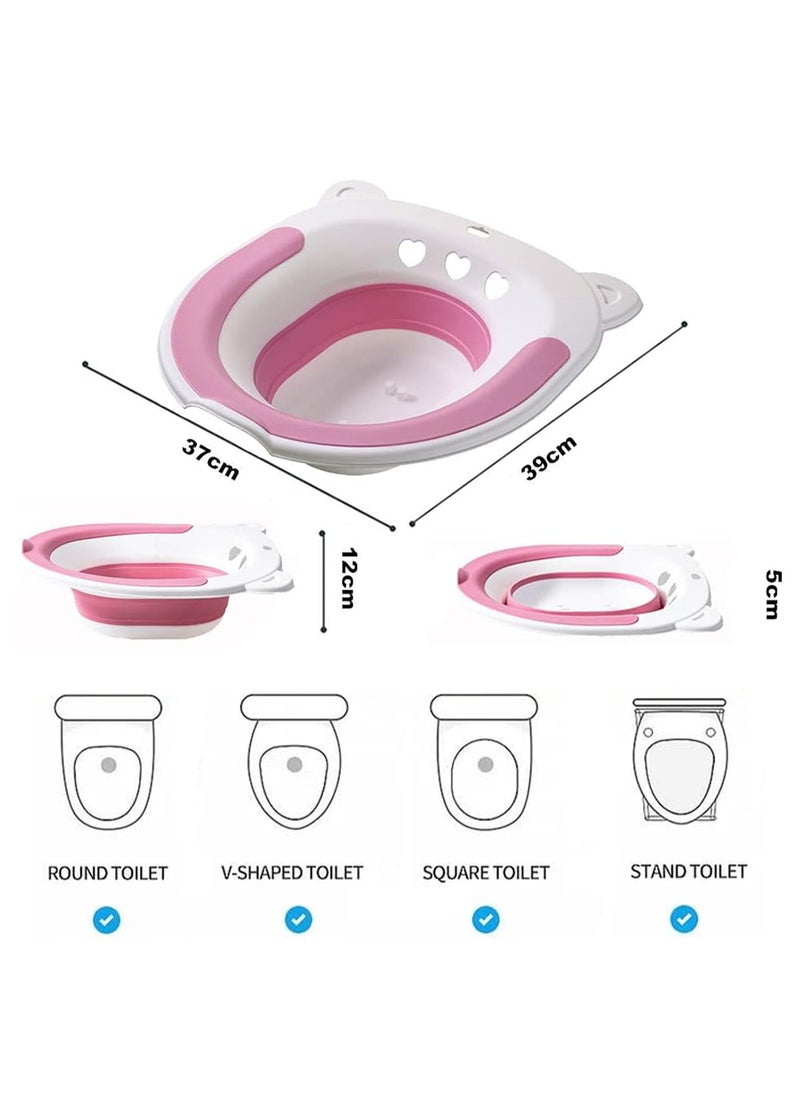 Arabest Sitz Baths for Toilet Seat, Sitz Bath for Postpartum Care, Sitz Bath for Hemorrhoids with Flusher Pregnant Women Yoni Steam Seat,Soaking Basin for Inflammation Treatment, Fits Universal Toilet  - Image 3