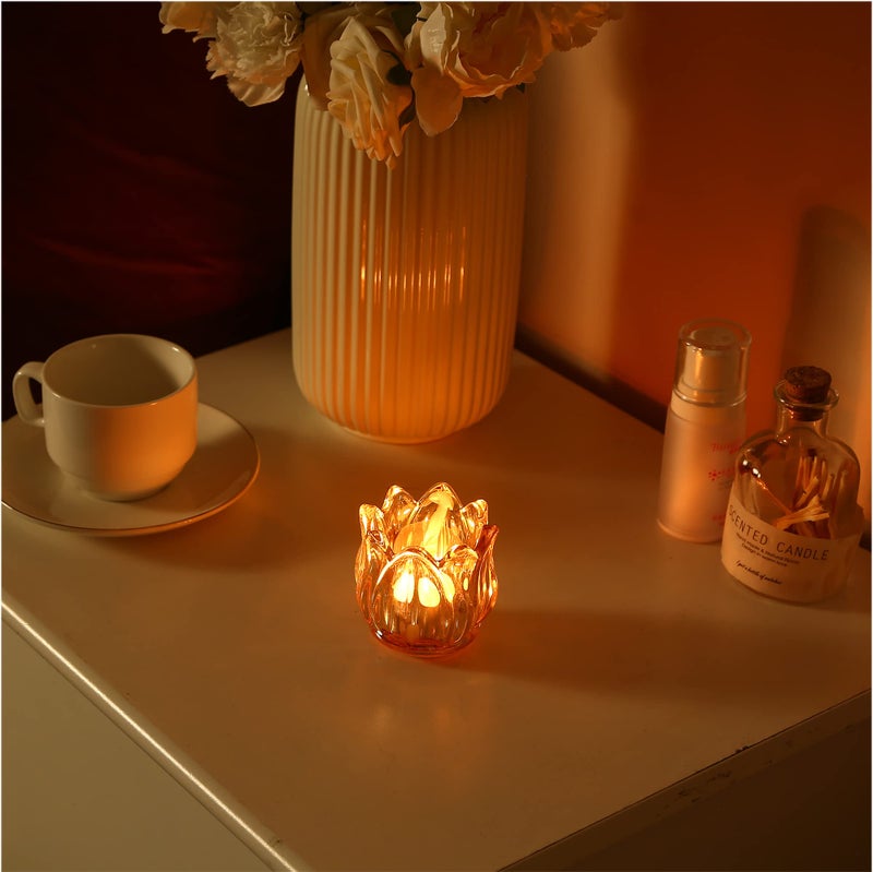 GOLDEAL 24Pcs Gold Votive Candle Holders, Thick Glass Tea Light Candle Holder Bulk, Tealight Candle Jars for Wedding Table Decor, Party Supplies, Bridal Shower Decorations, Centerpieces for Tables - Image 5