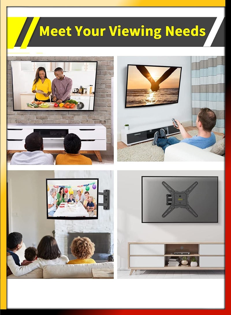 DBLEW Wall Mount TV Stand Holder Full Motion Swivel and Tilt for 14-55 Inch Monitors And Televisions LCD LED Long Arm Swivel Bracket Flat Screen Panel - Image 4