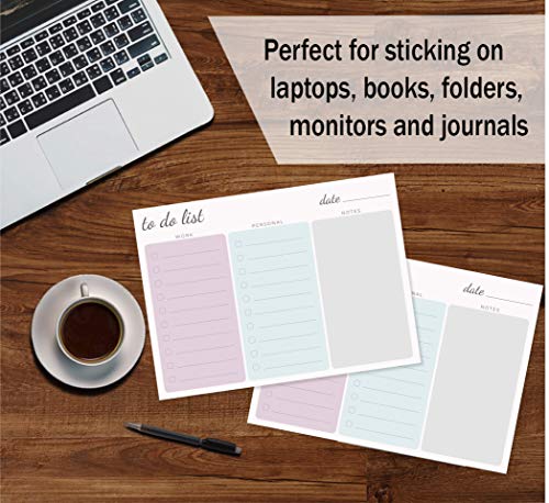 DAILY RITMO Large Work Home to Do List Sticky Notes, 8x6 inches by DAILY RITMO (Pastel) - Image 4