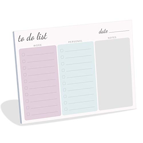 DAILY RITMO Large Work Home to Do List Sticky Notes, 8x6 inches by DAILY RITMO (Pastel) - Image 1