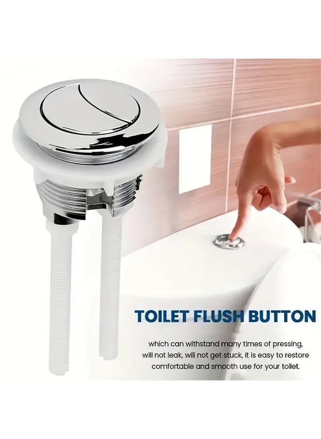 Toilet Tank Button Press Valve Double Flush Water Saving Large Size L - Image 1