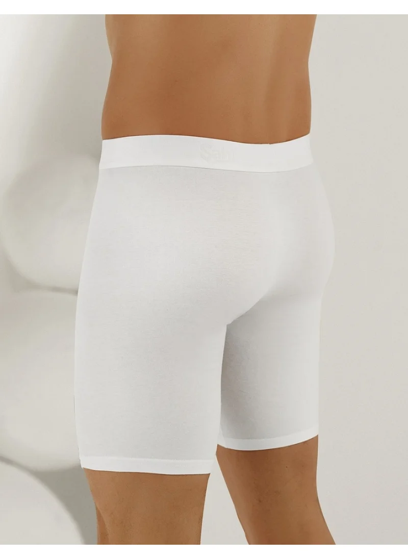 Şahinler Lycra Long Boxer White ME114