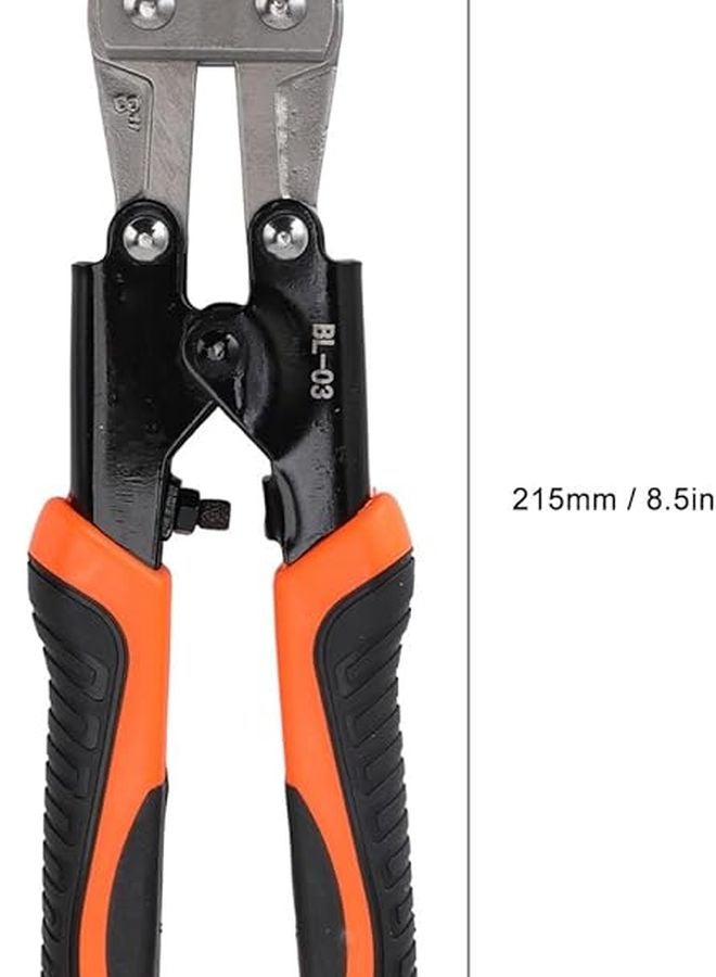 8 Inch Mini Bolt Cutter Heavy Duty Spring Loaded Wire Cutter Anti Slip Handle Steel Cable Stripper - Image 3