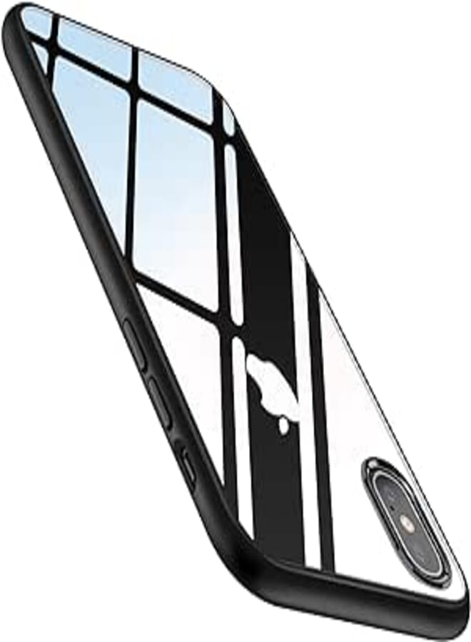 Amizee Compatible with iPhone XS Max Case Non-Yellowing Crystal Clear Back Protective Cover Slim Thin Phone Case for iPhone XS Max (Black)