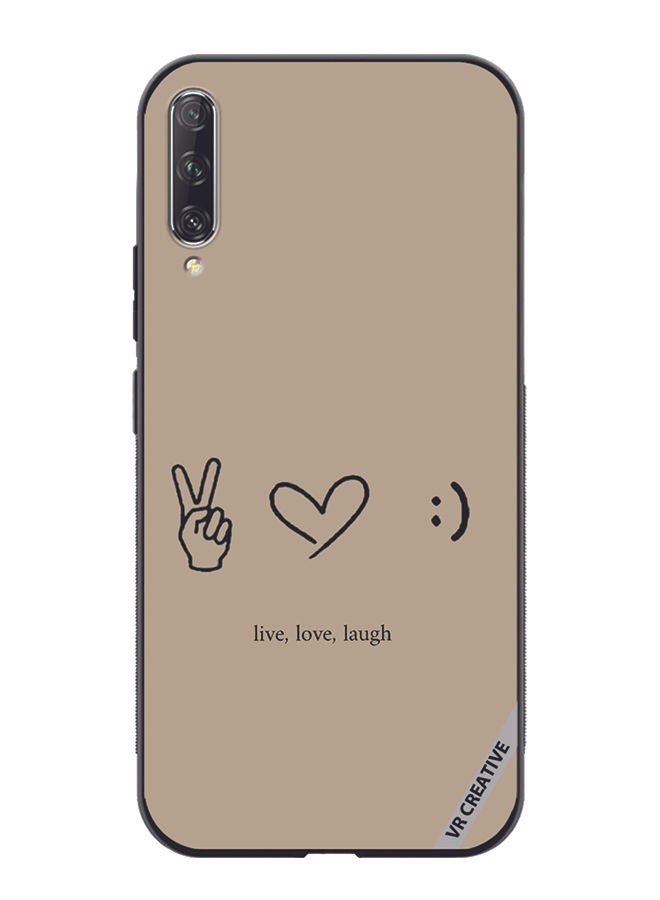 VR CREATIVE غطاء حماية لهاتف هواوي نوفا Y9S تصميم Live Love Laugh متعدد الألوان - Image 1