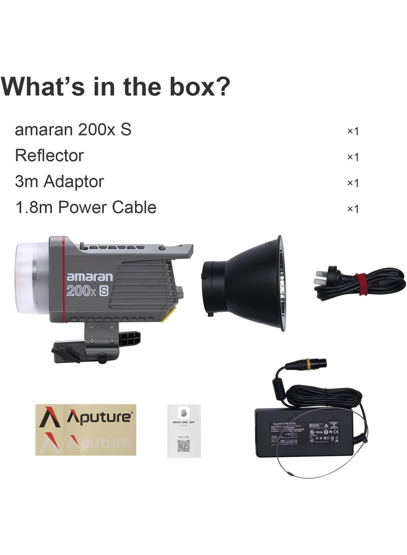 Aputure Amaran 200X S 200w COB LED Bi Color Video Light 2700-6500K, Upgraded TLCI 98+ CRI 95+ SSI 89+, 9 Lighting Effects, APP Control for Portrait, Studio, Interview and Filming - Image 3