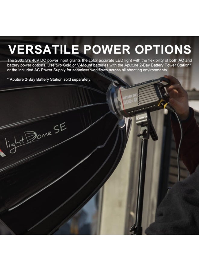 Aputure Amaran 200X S 200w COB LED Bi Color Video Light 2700-6500K, Upgraded TLCI 98+ CRI 95+ SSI 89+, 9 Lighting Effects, APP Control for Portrait, Studio, Interview and Filming - Image 5