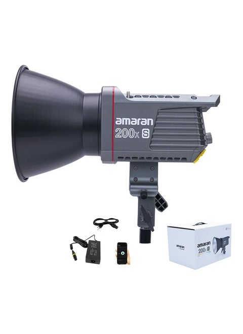 أضواء الفيديو LED Aputure Amaran 200X S بقوة 200 واط COB مع قماش Ginisfoto، ثنائي اللون 2700-6500K، مزود بـ TLCI 98+ و CRI 95+ و SSI 89+ المطور، و9 تأثيرات إضاءة، وتحكم عبر التطبيق للتصوير الشخصي، والاستوديو، والمقابلات، والتصوير السينمائي.