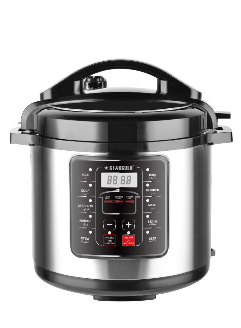 Stargold Digital Electric Pressure Cooker Stainless Steel Body Touch Programmable - Image 1