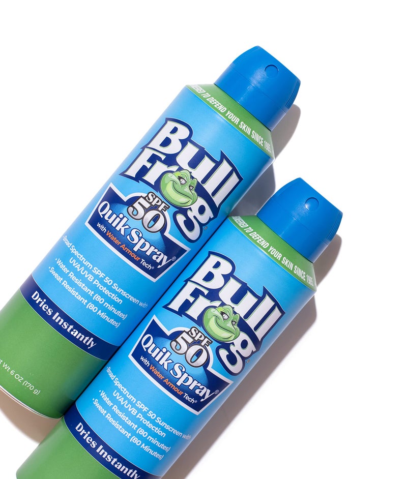 Bullfrog Quik Spray Sunscreen SPF 50 | Oxybenzone & Octinoxate Free | Broad Spectrum Moisturizing UVA/UVB, 2 pack - Image 3
