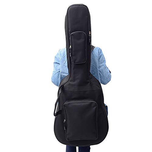 MoonEmbassy Jumbo Guitar Gig Bag Thickening and Waterproof 42" 43" Acoustic Guitar Bag (Black) - Image 1