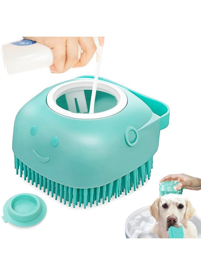 Generic Pet Dog Bath Brush Gentle Soap Dispenser Massaging Bath Grooming Soft Silicone(Blue) - Image 1