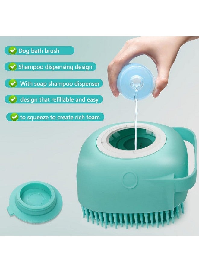 Generic Pet Dog Bath Brush Gentle Soap Dispenser Massaging Bath Grooming Soft Silicone(Blue) - Image 5