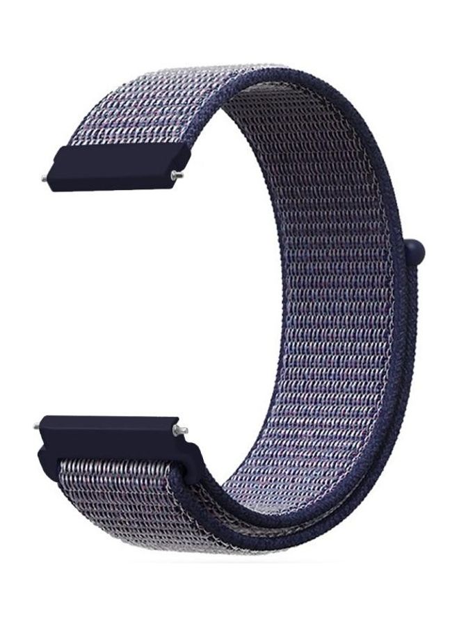 Loquat Simple Nylon Braided Strap For Samsung Galaxy Watch 42mm Blue - Image 1