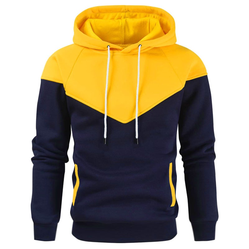 2024 European Code New Men'S Color Matching Color Contrast Fashion Sweater Men'S Leisure Sports - Image 1