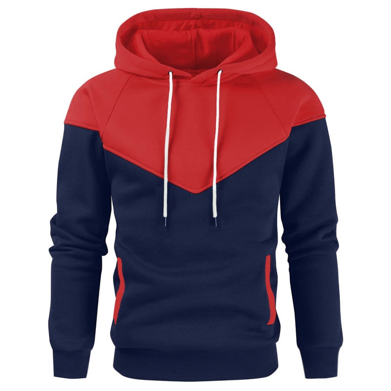 2024 European Code New Men'S Color Matching Color Contrast Fashion Sweater Men'S Leisure Sports - Image 5