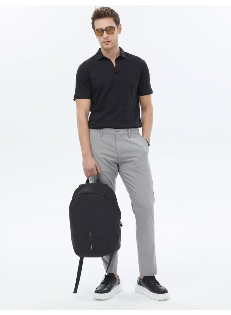 Kip Gray Woven Slim Fit Casual Trousers - Image 2