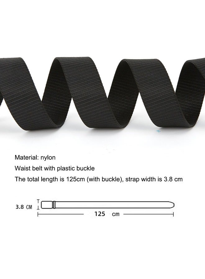 GUSGU Men’s Nylon Tactical Belt 2 Pack Heavy-Duty Military Work Belt with Plastic Buckle 125cm Webbing Canvas for Daily Use Outdoor Activities - Image 3