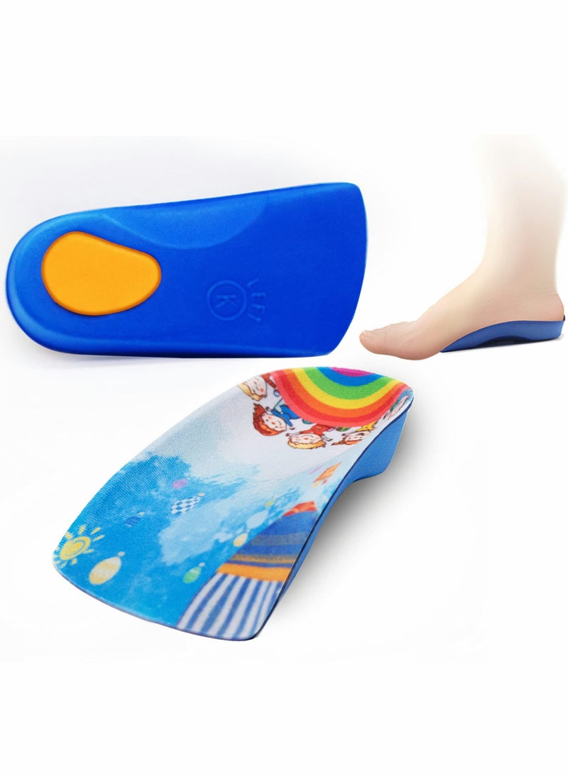 SYOSI Orthotic Insoles, 3/4 Length Insoles for Kids, Orthotic Kids Insoles Arch Support Childrens Insoles for Kids’ Flat Feet, Plantar Fasciitis, Pronation, Heel Pain - Image 1