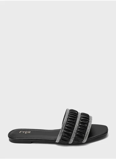 FYOR Quilted Strap Sandals