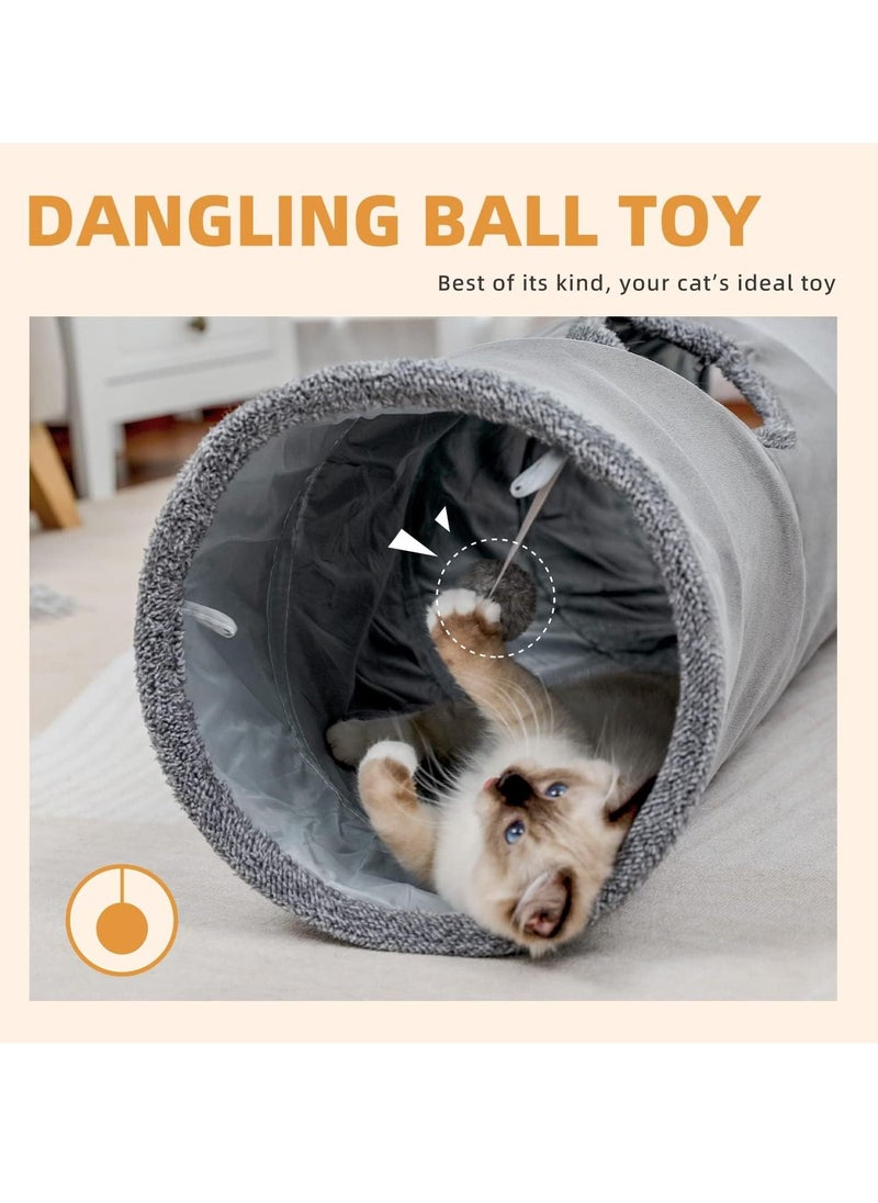 Alissa - Cat Tunnel 130 cm Long Cat Toys Collapsible Tunnel 30 cm in Diameter Large Cat Tube for Big Cat,Rabbits and Puppy- Large - Image 1
