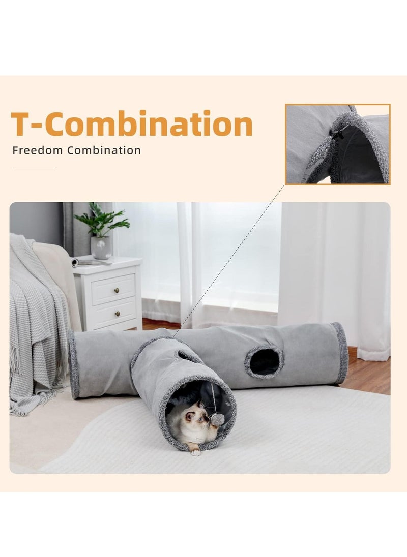 Alissa - Cat Tunnel 130 cm Long Cat Toys Collapsible Tunnel 30 cm in Diameter Large Cat Tube for Big Cat,Rabbits and Puppy- Large - Image 1