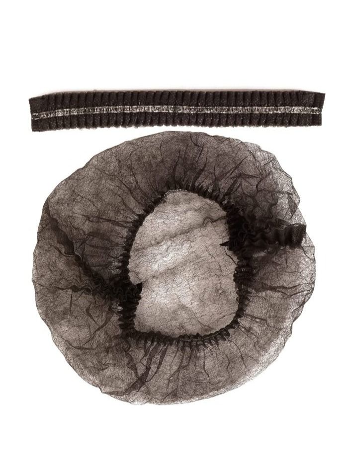 Disposable Bouffant Hair Net Kitchen Bathroom Cafeteria Restaurant Elastic Shower Cap Black 500pc - Image 3