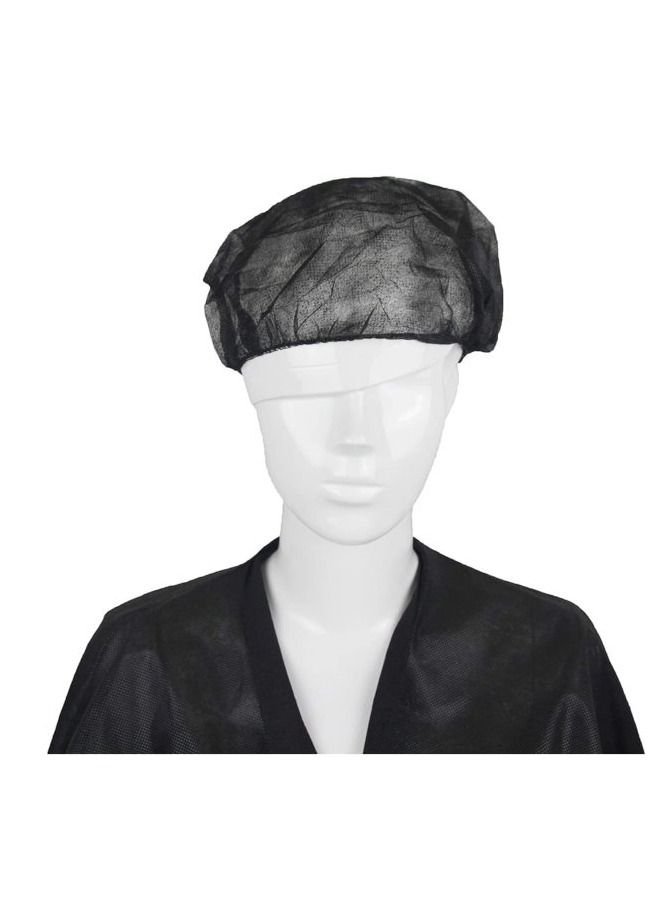 Disposable Bouffant Hair Net Kitchen Bathroom Cafeteria Restaurant Elastic Shower Cap Black 500pc - Image 2