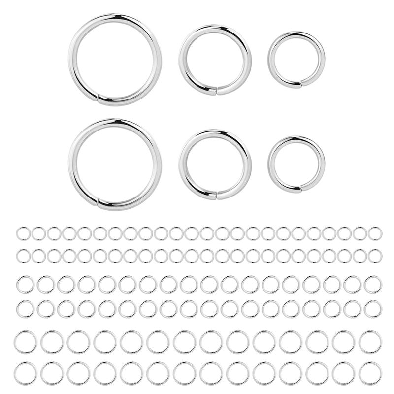 Sterling Silver Jump Rings for Jewelry Making 4mm 5mm 6mm 925 Sterling Silver Open Jump Rings for DIY60 PCS