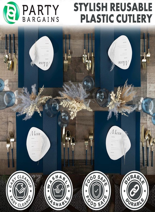 Party Bargains شوكة سلطة بلاستيكية قابلة للتصرف من بارغينز للحفلات، تصميم حديث لانهائي، 40 قطعة - Image 5